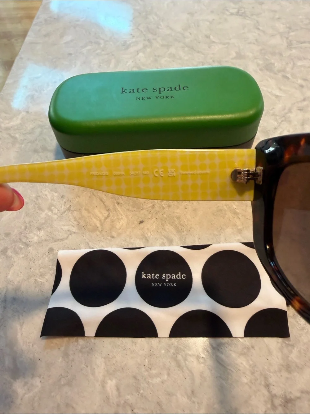 kate spade Oversized Tortoise Shell Sunglasses with Brown Lenses